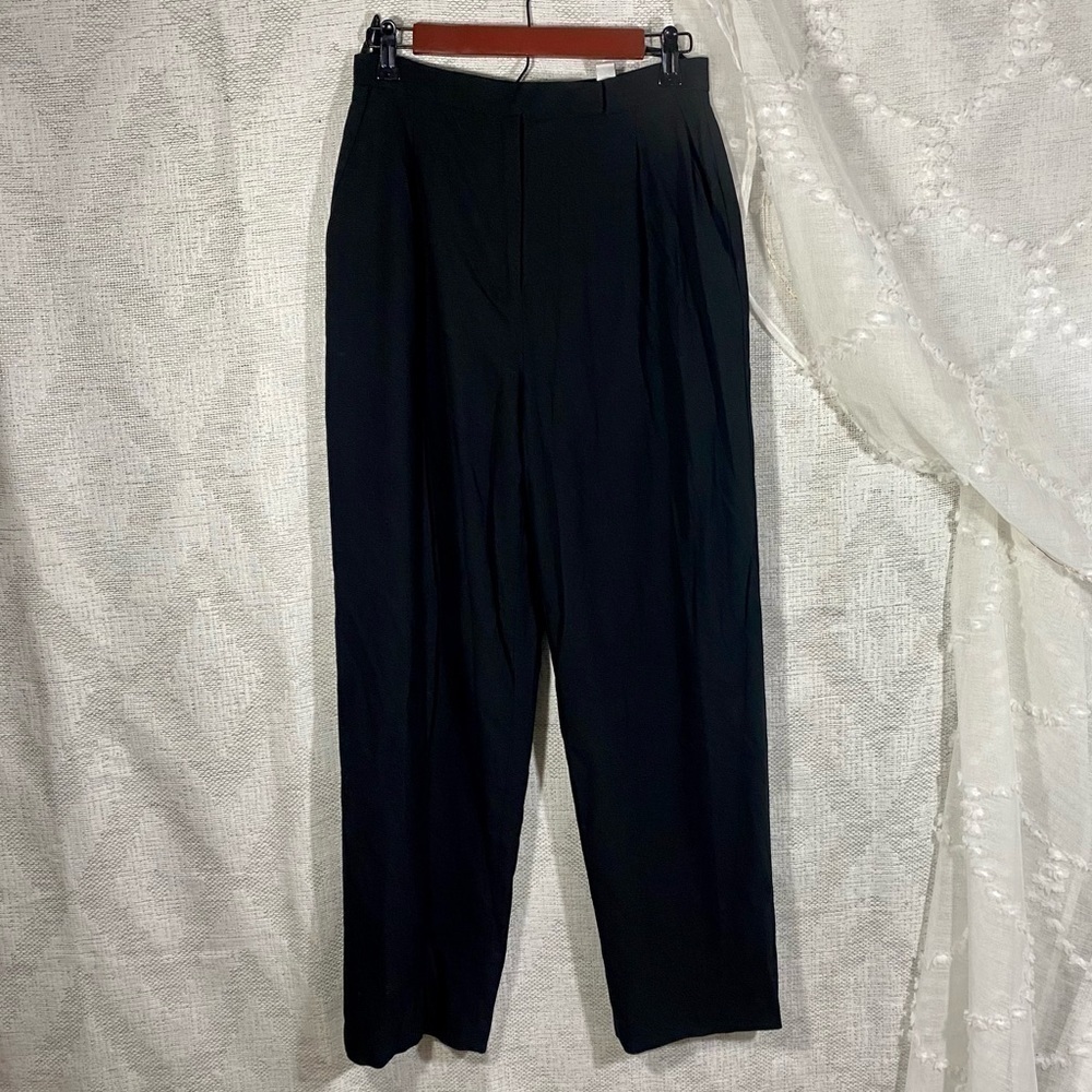 Vintage Amanda Smith Stretch black high waisted trousers size 10